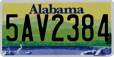 AL license plate 5AV2384