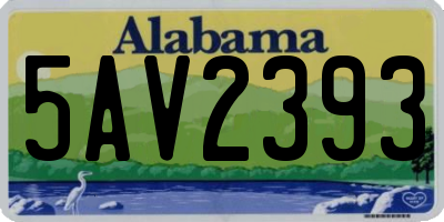 AL license plate 5AV2393