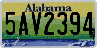 AL license plate 5AV2394