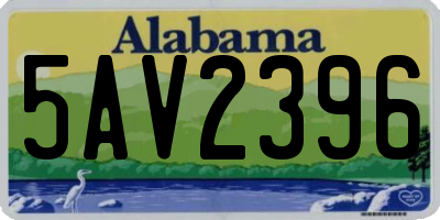 AL license plate 5AV2396