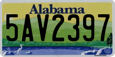 AL license plate 5AV2397