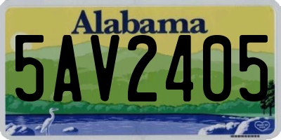 AL license plate 5AV2405