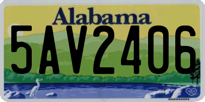 AL license plate 5AV2406