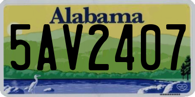 AL license plate 5AV2407