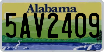AL license plate 5AV2409