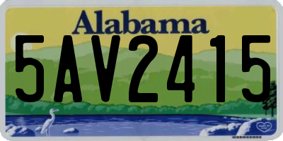 AL license plate 5AV2415