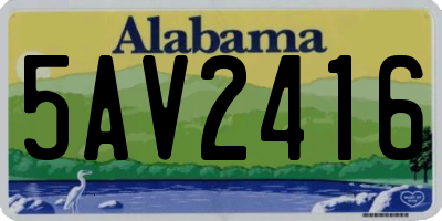 AL license plate 5AV2416