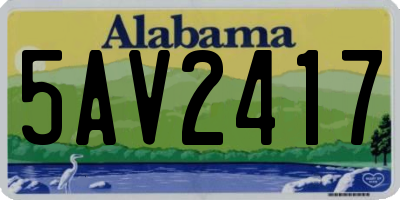 AL license plate 5AV2417