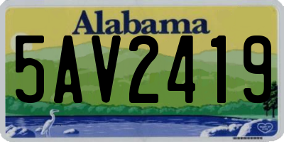 AL license plate 5AV2419