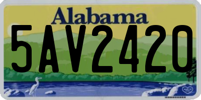 AL license plate 5AV2420