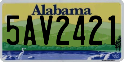 AL license plate 5AV2421