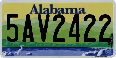 AL license plate 5AV2422