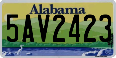 AL license plate 5AV2423