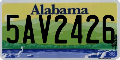 AL license plate 5AV2426