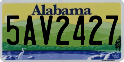 AL license plate 5AV2427