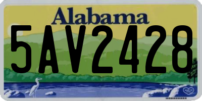 AL license plate 5AV2428