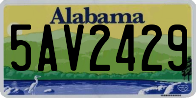 AL license plate 5AV2429