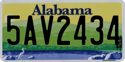 AL license plate 5AV2434