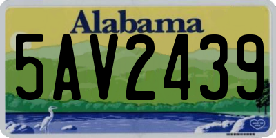 AL license plate 5AV2439