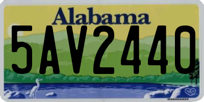 AL license plate 5AV2440