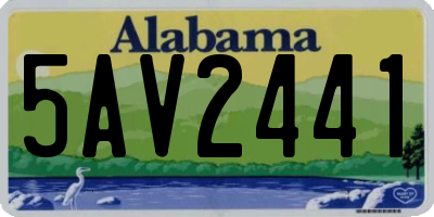 AL license plate 5AV2441