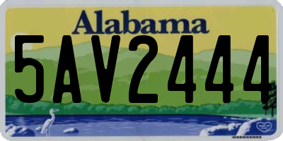 AL license plate 5AV2444