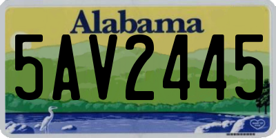 AL license plate 5AV2445