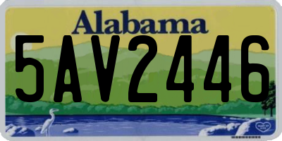 AL license plate 5AV2446