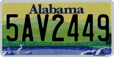 AL license plate 5AV2449