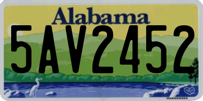 AL license plate 5AV2452