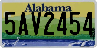 AL license plate 5AV2454