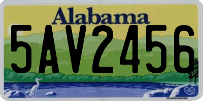 AL license plate 5AV2456