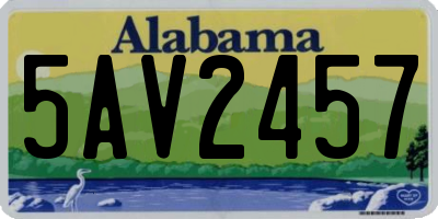 AL license plate 5AV2457
