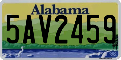 AL license plate 5AV2459