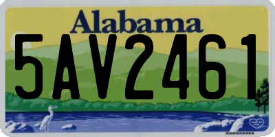 AL license plate 5AV2461
