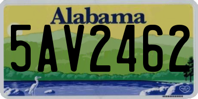 AL license plate 5AV2462