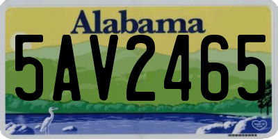 AL license plate 5AV2465