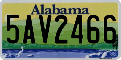 AL license plate 5AV2466
