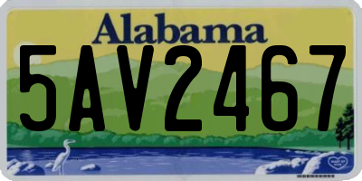 AL license plate 5AV2467