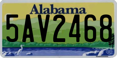 AL license plate 5AV2468