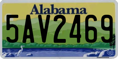 AL license plate 5AV2469