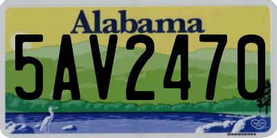 AL license plate 5AV2470