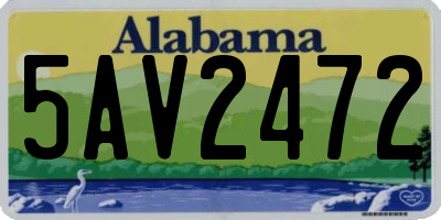 AL license plate 5AV2472
