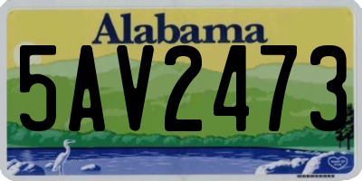 AL license plate 5AV2473
