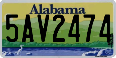 AL license plate 5AV2474