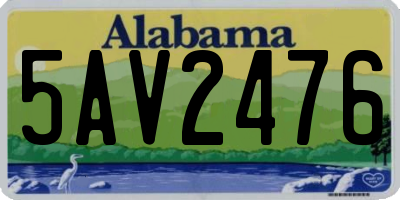 AL license plate 5AV2476