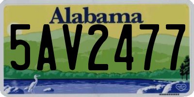 AL license plate 5AV2477