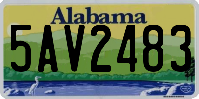 AL license plate 5AV2483
