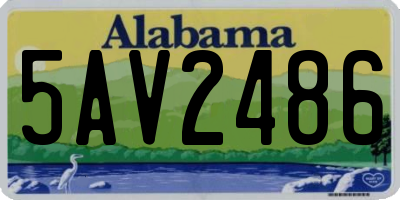 AL license plate 5AV2486