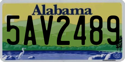 AL license plate 5AV2489